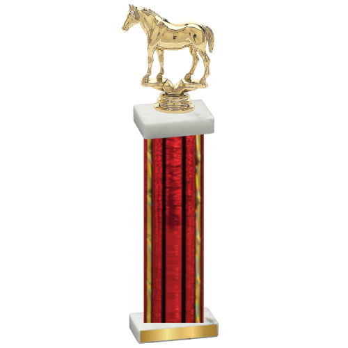 Single Red Glacier Horses Trophy