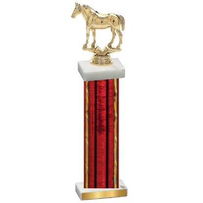 Single Red Glacier Horses Trophy