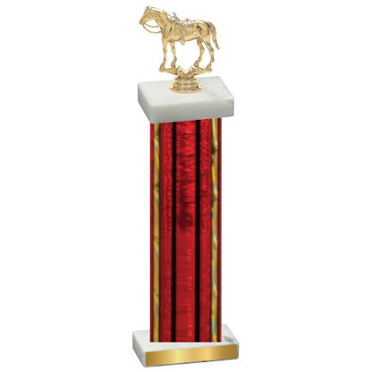 Single Red Glacier Horses Trophy