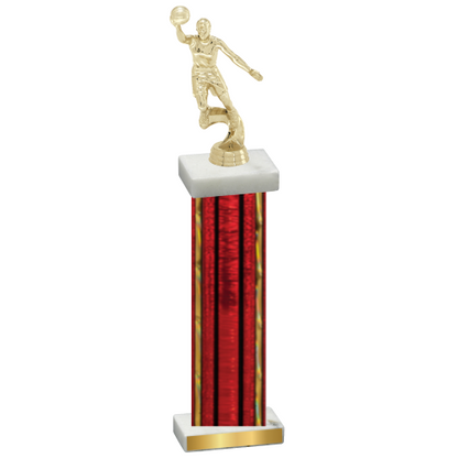 Single Red Glacier Basketball Trophy