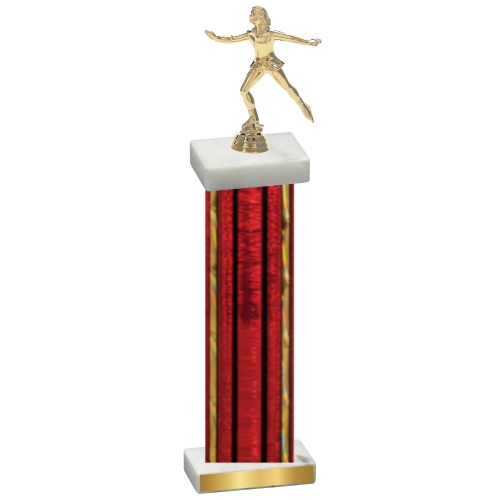 Single Red Glacier Skater Trophy