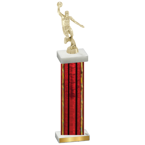 Single Red Glacier Basketball Trophy