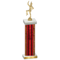 Single Red Glacier Majorette Trophy
