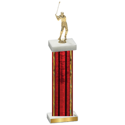 Single Red Glacier Golf Trophy