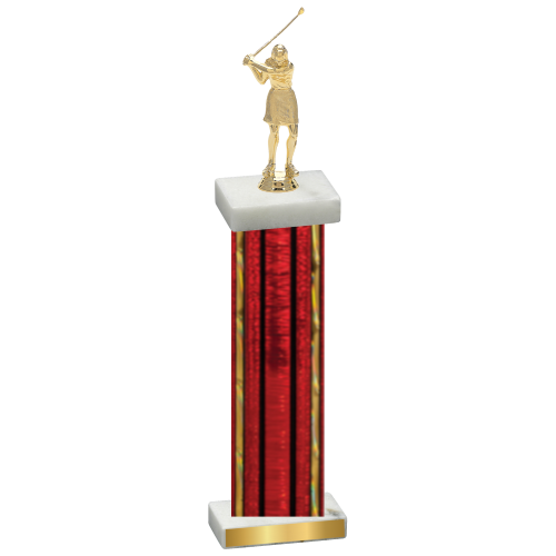 Single Red Glacier Golf Trophy