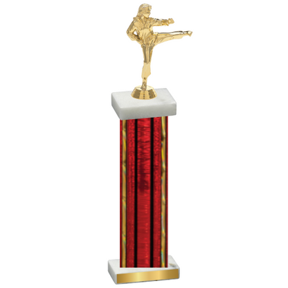 Single Red Glacier Karate Trophy