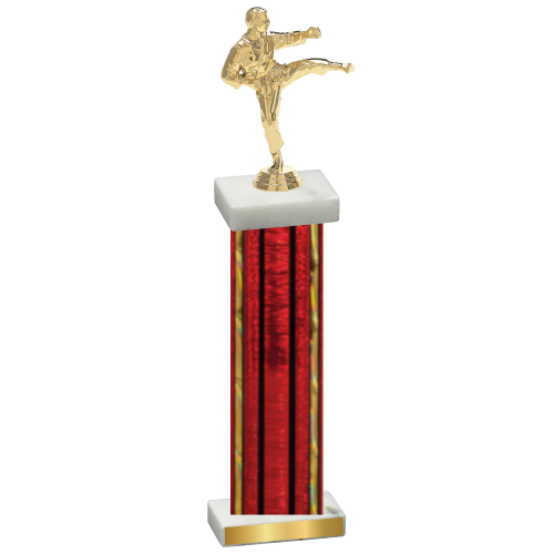 Single Red Glacier Karate Trophy