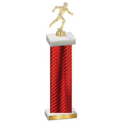 Single Red Carbon Fiber Running Trophy