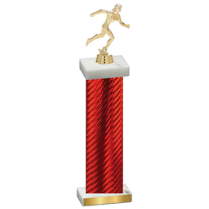 Single Red Carbon Fiber Running Trophy