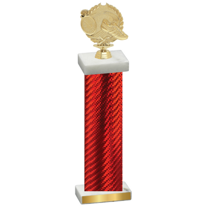 Single Red Carbon Fiber Running Trophy