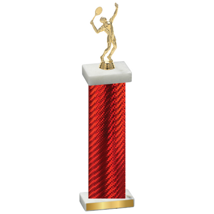 Single Red Carbon Fiber Tennis Trophy