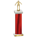 Single Red Carbon Fiber Wrestling Trophy