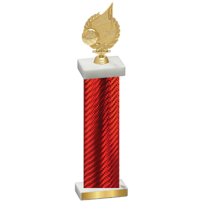 Single Red Carbon Fiber Volleyball Trophy