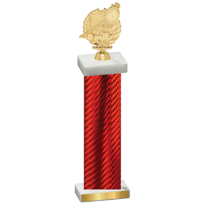 Single Red Carbon Fiber Swimming Trophy