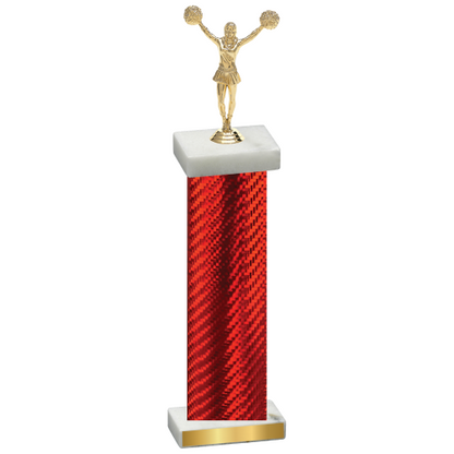 Single Red Carbon Fiber Cheerleading Trophy