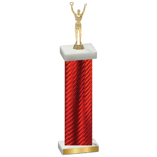 Single Red Carbon Fiber Victory Trophy