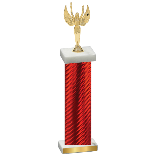 Single Red Carbon Fiber Victory Trophy