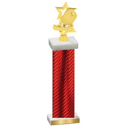 Single Red Carbon Fiber Pickleball Trophy