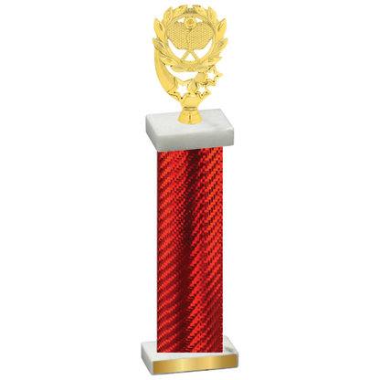 Single Red Carbon Fiber Pickleball Trophy