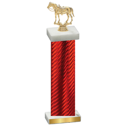 Single Red Carbon Fiber Horses Trophy