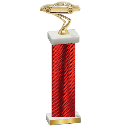 Single Red Carbon Fiber Cars Trophy