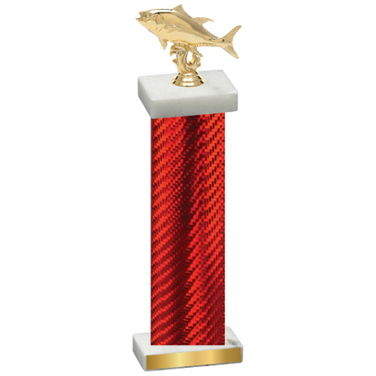 Single Red Carbon Fiber Fishing Trophy