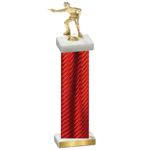 Single Red Carbon Fiber Shooter Trophy