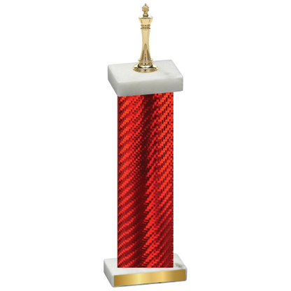 Single Red Carbon Fiber Chess Trophy