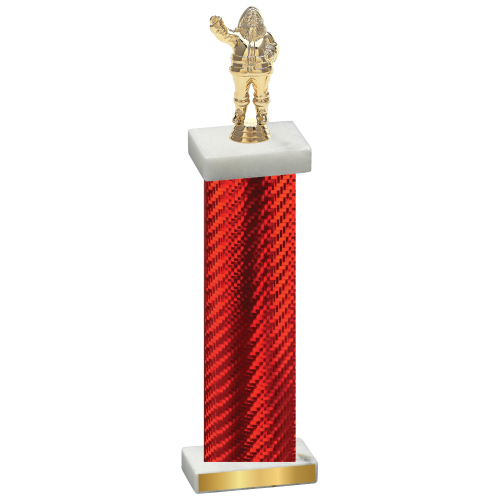 Single Red Carbon Fiber Holiday Trophy