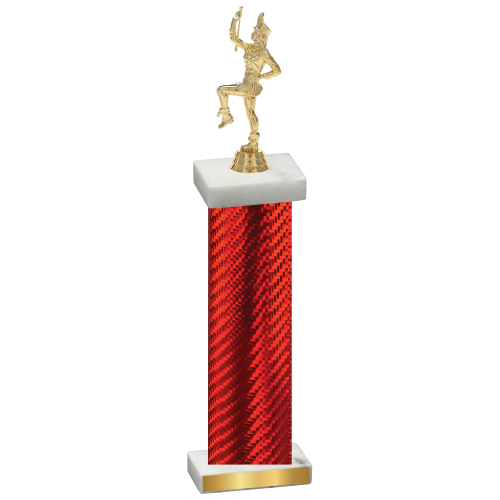 Single Red Carbon Fiber Majorette Trophy