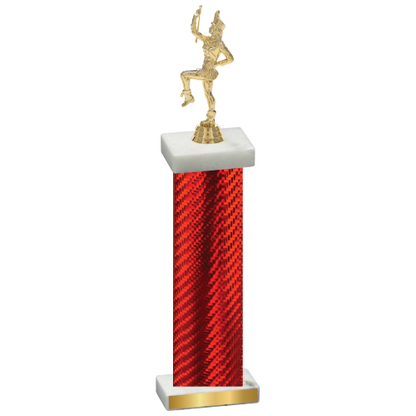 Single Red Carbon Fiber Majorette Trophy