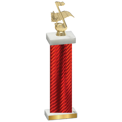 Single Red Carbon Fiber Music Trophy