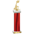 Single Red Carbon Fiber Golf Trophy