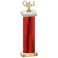 Single Red Carbon Fiber Academics Trophy