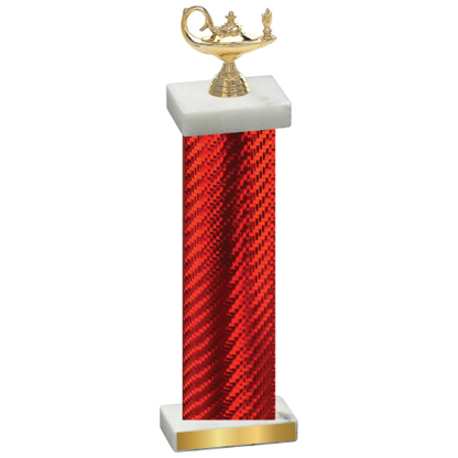 Single Red Carbon Fiber Academics Trophy