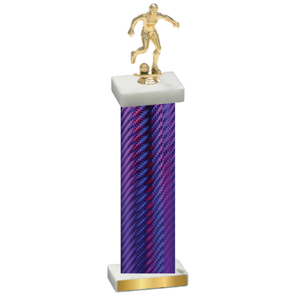 Single Purple Carbon Fiber Soccer Trophy