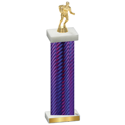 Single Purple Carbon Fiber Rugby Trophy