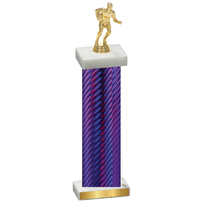 Single Purple Carbon Fiber Rugby Trophy