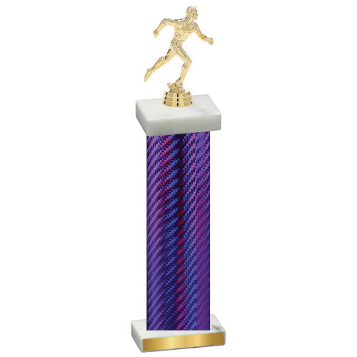 Single Purple Carbon Fiber Running Trophy