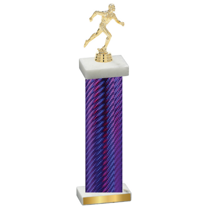 Single Purple Carbon Fiber Running Trophy