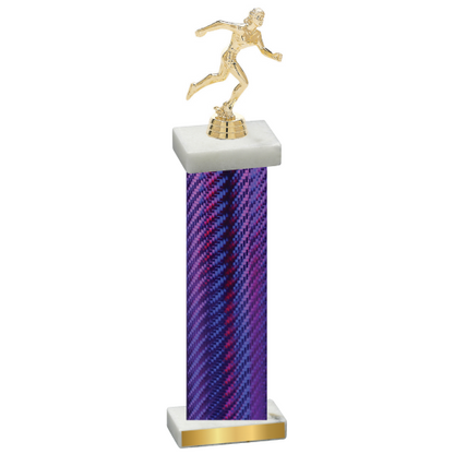 Single Purple Carbon Fiber Running Trophy