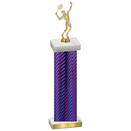 Single Purple Carbon Fiber Tennis Trophy