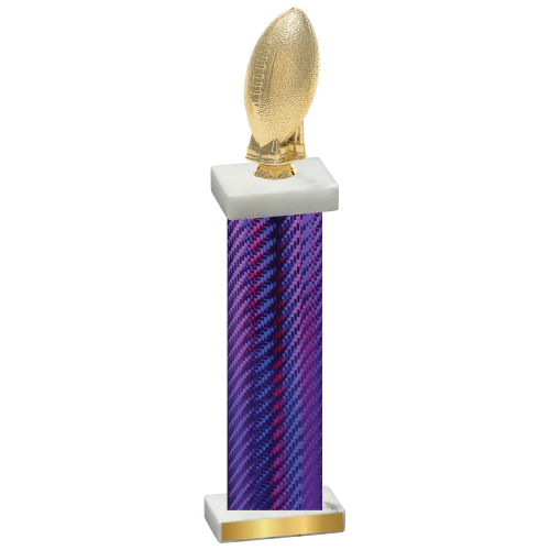 Single Purple Carbon Fiber Football Trophy