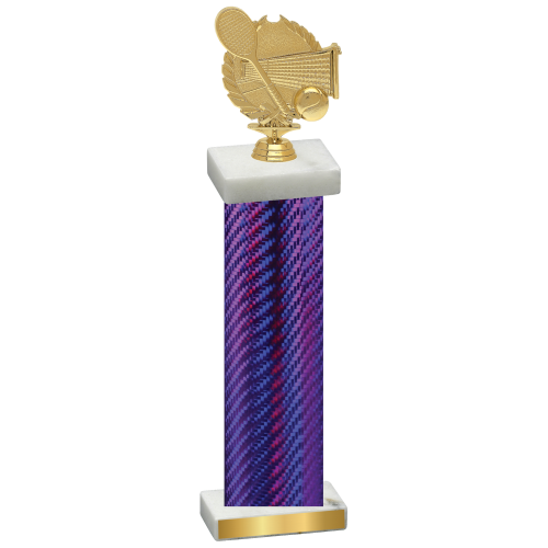 Single Purple Carbon Fiber Tennis Trophy