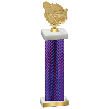 Single Purple Carbon Fiber Tennis Trophy