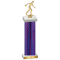 Single Purple Carbon Fiber Bowling Trophy