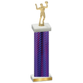 Single Purple Carbon Fiber Volleyball Trophy