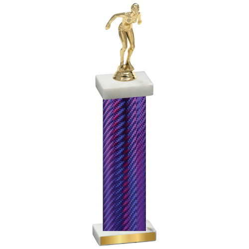 Single Purple Carbon Fiber Tennis Trophy