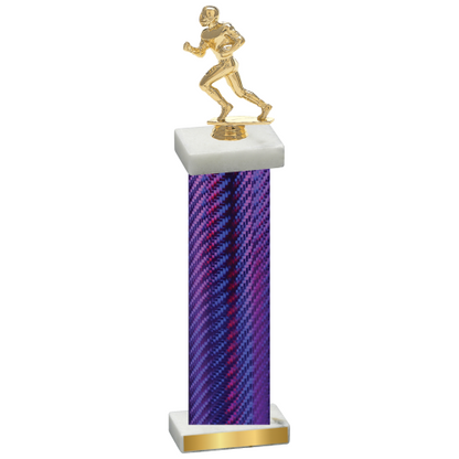 Single Purple Carbon Fiber Football Trophy