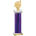 Single Purple Carbon Fiber Swimming Trophy